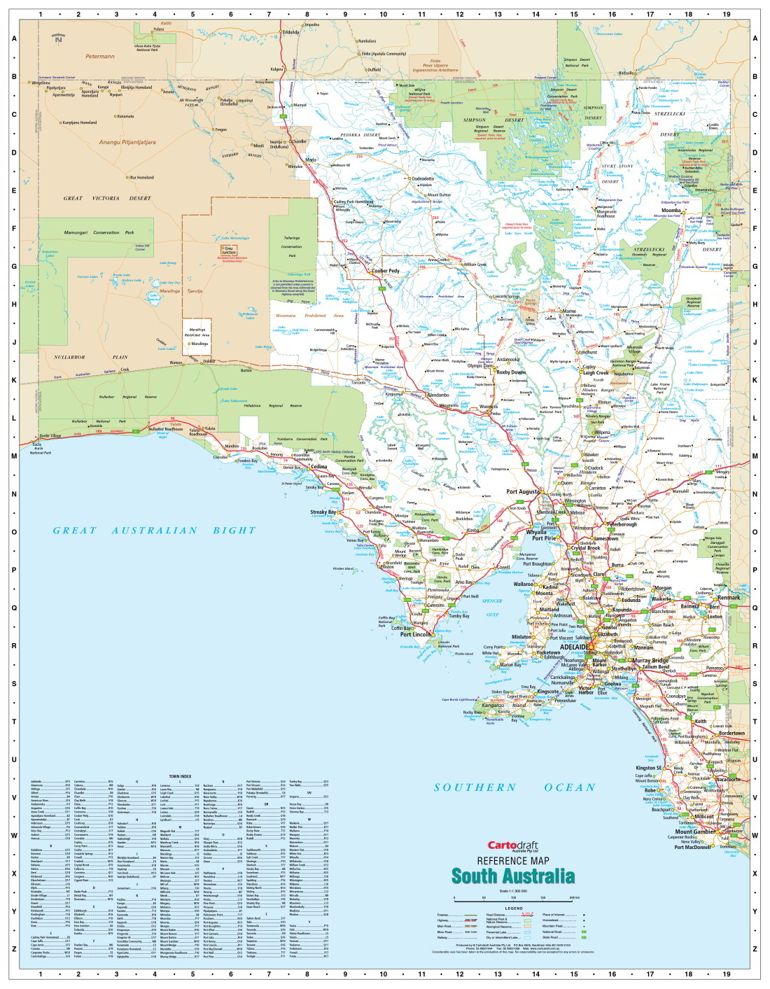 Laminated Reference Maps For Your Wall South Australia And Other States